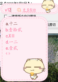 搜狗V模式：罗马数字