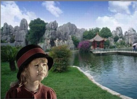 光影魔术手抠图换背景效果图