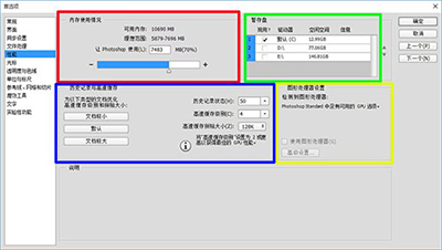 Photoshop内存使用情况