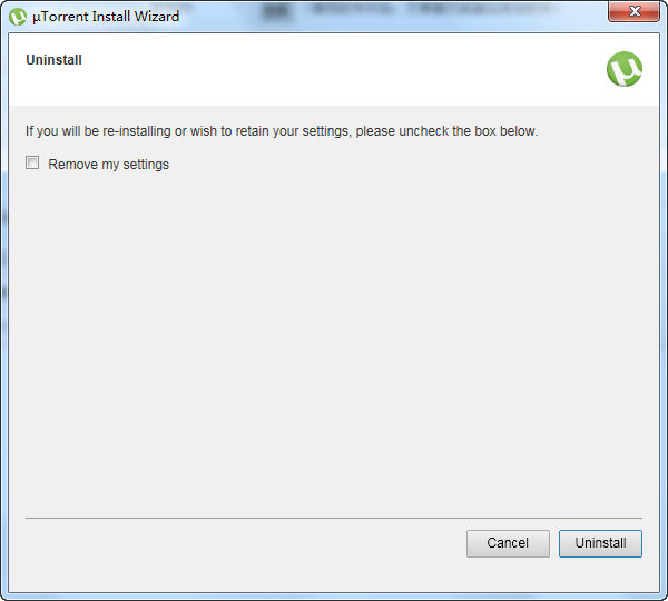 utorrent卸载窗口